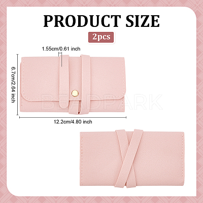 Rectangle PU Leather Envelope Travel Folding Rolls AJEW-WH048-966A-1