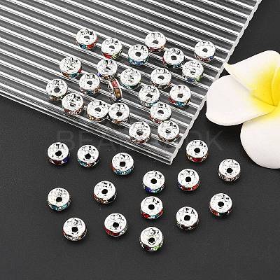 Brass Grade A Rhinestone Spacer Beads RB-A014-Z8mm-37S-1