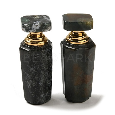 Natural Moss Agate Dropper Perfume Bottles DJEW-H010-03G-04-1