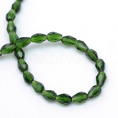Transparent Glass Bead Strands GLAA-R168-8x11-01E-1