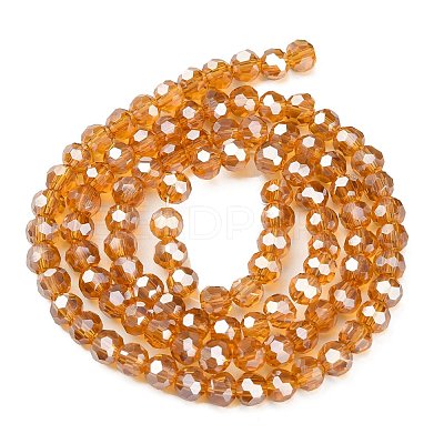 Electroplate Glass Bead Strands EGLA-R015-4mm-M-1