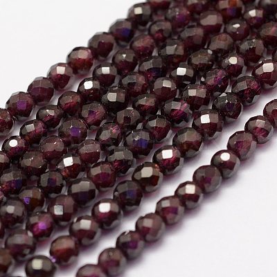 Natural Garnet Beads Strands X-G-F460-28-1