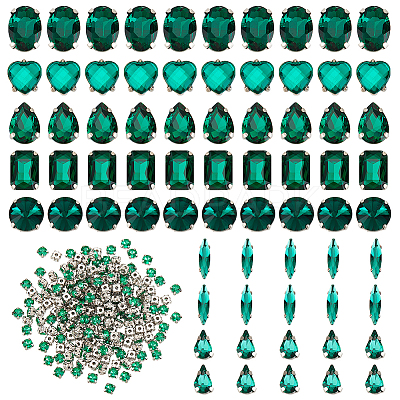 270Pcs 8 Style Gradient Color Sew on Rhinestone DIY-OC0010-34-1