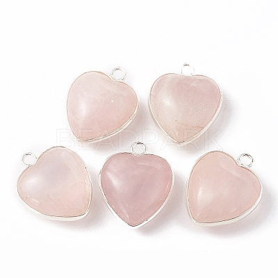 Natural Rose Quartz Pendants G-C005-01S-15-1
