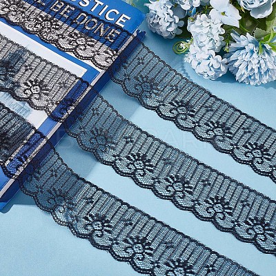 Polyester Lace Trim OCOR-WH0071-035B-1