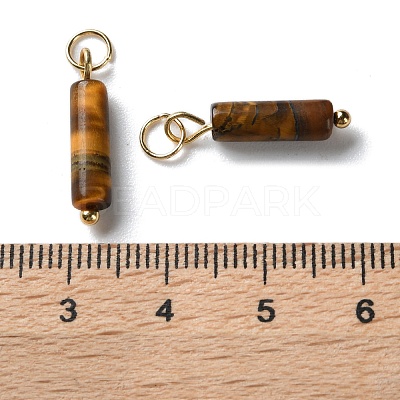 Natural Tiger Eye Pendants STAS-C120-01G-04-1