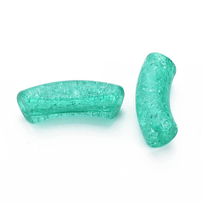Transparent Crackle Acrylic Beads CACR-S009-001B-N68-1