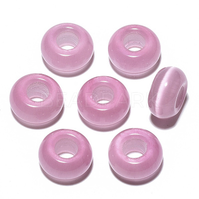 Cat Eye European Beads G-S359-071B-1