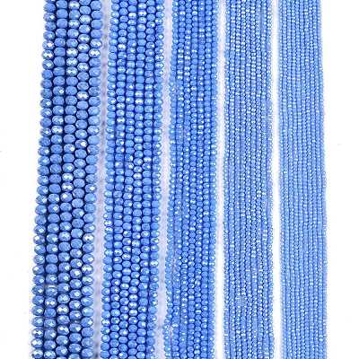 Electroplate Glass Beads Strands EGLA-A044-P6mm-A17-1