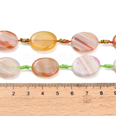 Natural Banded Agate Beads Strands G-A321-E03-01B-1