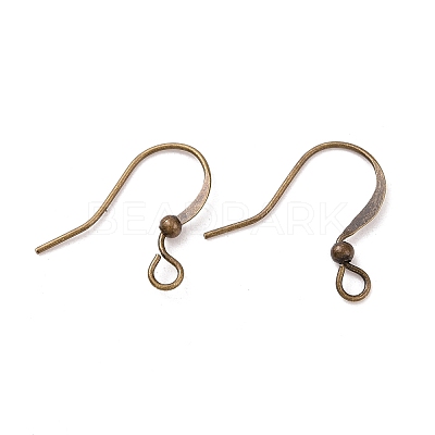 Antique Bronze Brass Earring Hooks Ear Wire Hooks X-KK-Q365-AB-NF-1