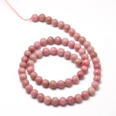 Natural Rhodonite Round Bead Strands G-P072-38-12mm-1