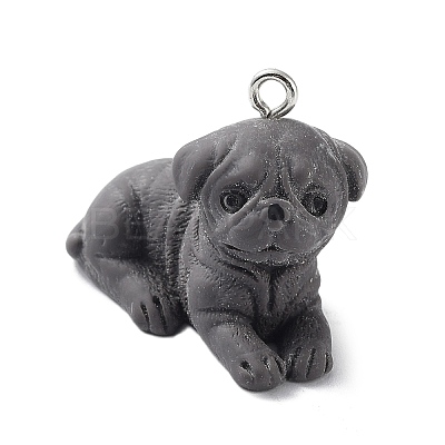 Opaque Resin Dog Pendants RESI-P033-A02-1