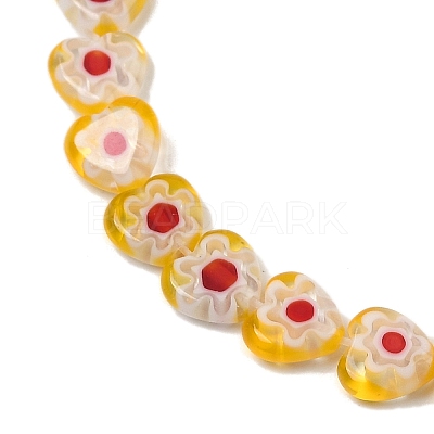 Handmade Millefiori Lampwork Beads Strands LAMP-G166-15H-1