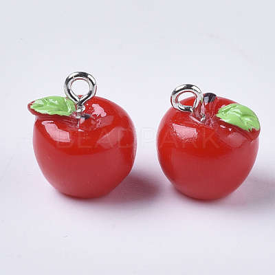 Apple Resin Charms RESI-R184-04A-1
