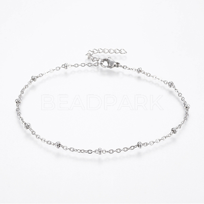 Tarnish Resistant 304 Stainless Steel Anklets AJEW-H013-06P-1