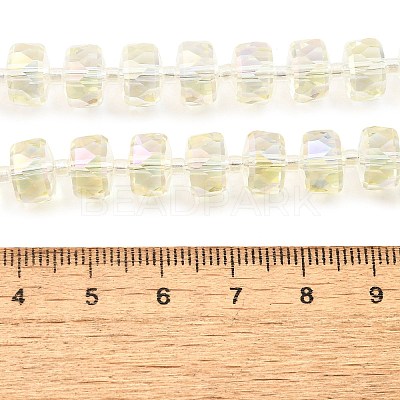 Transparent Electroplate Glass Beads Strands EGLA-P062-01A-01-1