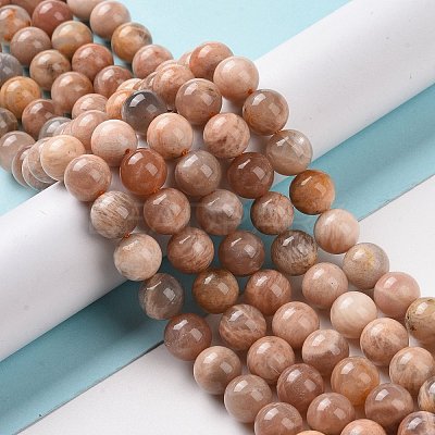 Round Natural Multi-Moonstone Beads Strands G-I176-09-8mm-1