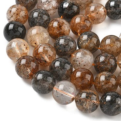 Natural Herkimer Diamond Beads Strands G-Z115-C01-12mm-1