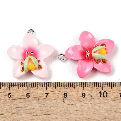 Opaque Resin Pendants RESI-D016-02A-1