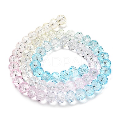 Transparent Painted Glass Beads Strands DGLA-A034-T8mm-A21-1