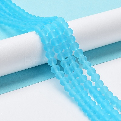 Transparent Glass Beads Strands EGLA-A034-T6mm-MD08-1