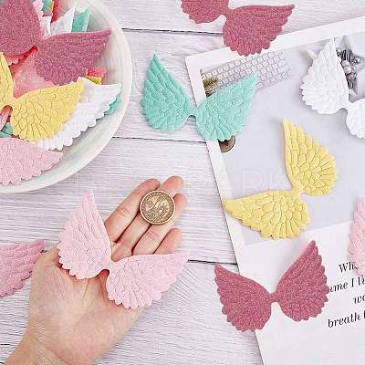 40Pcs 5 Colors Cloth Patches DIY-GF0005-06-1