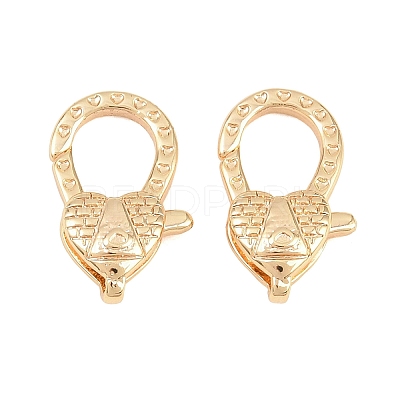 Brass Lobster Claw Clasps KK-H287-08G-G-1