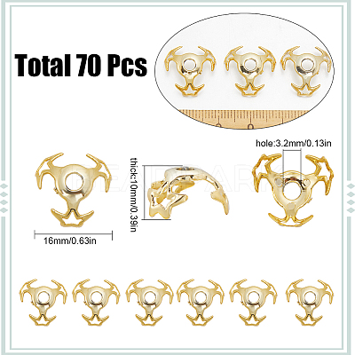 70Pcs Hollow Acrylic Beads Caps DIY-SC0025-77B-1