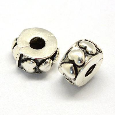 Alloy European Style Clasps PDLC-R001-15AS-1