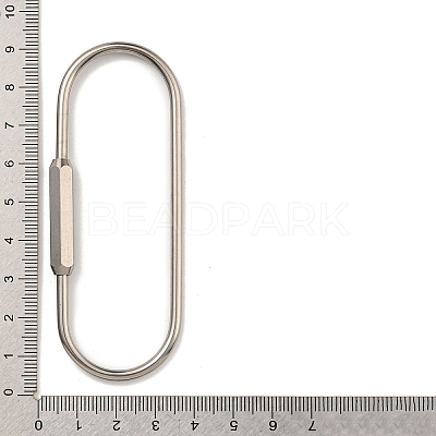 Non-Tarnish 304 Stainless Steel Screw Carabiner Lock Charms X-STAS-C092-05A-P-1