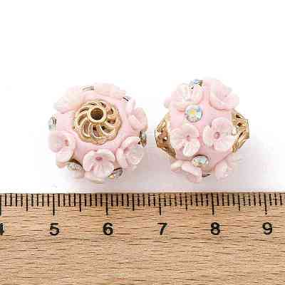 Handmade Resin Indonesia Round Beads IPDL-P005-24AS-01-1