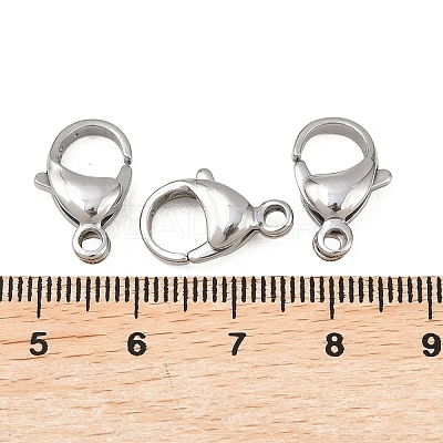 Tarnish Resistant 304 Stainless Steel Lobster Claw Clasps STAS-G035-I-1
