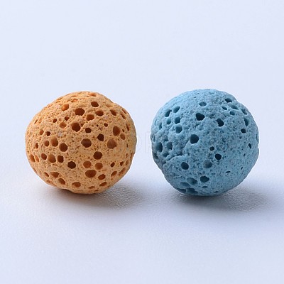 Unwaxed Natural Lava Rock Beads X-G-F325-16mm-M-1