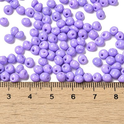 6/0 Opaque Baking Paint Glass Seed Beads SEED-M012-02A-09-1