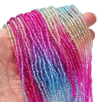 Transparent Painted Glass Beads Strands DGLA-A034-T2mm-A14-1
