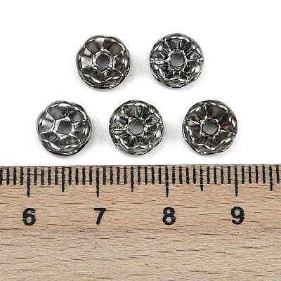 Brass Grade A Crystal Rhinestone Spacer Beads RB-A006-8MM-B-1