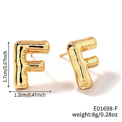 Brass Stud Earrings LS-UV9543-6-1