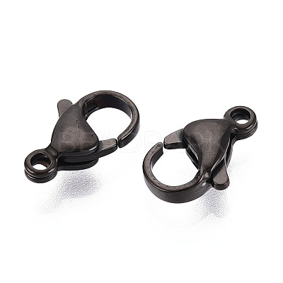 304 Stainless Steel Lobster Claw Clasps STAS-T065-13mm-34B-1