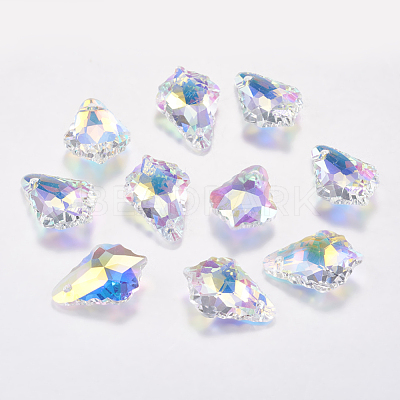 Faceted Glass Rhinestone Charms RGLA-F052-001AB-1
