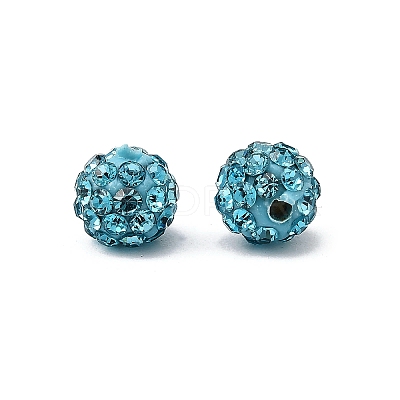 Polymer Clay Rhinestone Beads RB-H284-6MM-202-1