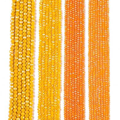 Electroplate Glass Beads Strands EGLA-A044-P6mm-B29-1