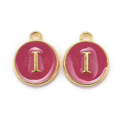 Golden Plated Alloy Enamel Charms ENAM-S118-08I-1