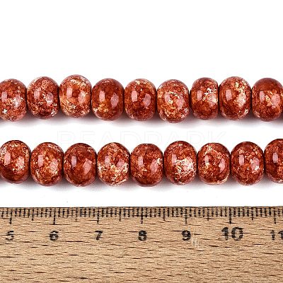 Opaque Baking Paint Glass Beads Strands GLAA-Q110-03A-12-1