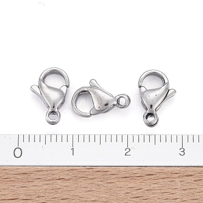 Tarnish Resistant 304 Stainless Steel Lobster Claw Clasps X-STAS-AB11-1