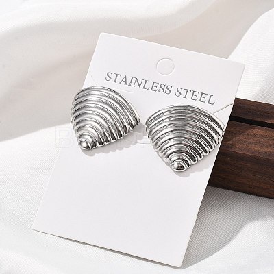 304 Stainless Steel Studs Earrings for Women LS-EJEW-K306-22P-1
