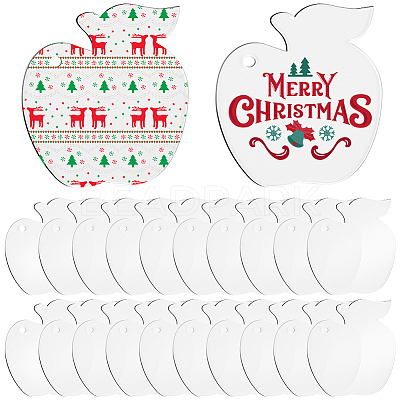 30Pcs Christmas Acrylic Big Pendants FIND-SC0011-41-1