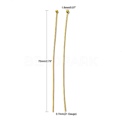 Brass Ball Head Pins X-RP0.7x70mm-G-1