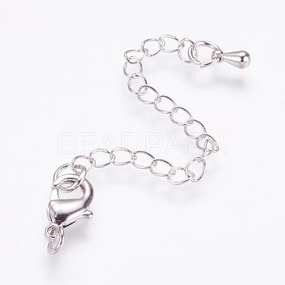 Long-Lasting Plated Brass Chain Extender KK-F711-09P-1