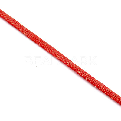 Polyester Satin Rattail Cord OCOR-WH0066-43H-1